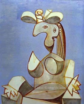 Femme assise au chapeau 2 1939 Kubismus Ölgemälde